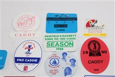 Thirty (30) 1980s/1990s Caddy Badges/Credentials - Palmer Caddy Royce Nielson Collection