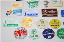 Thirty (30) 1980s/1990s Caddy Badges/Credentials - Palmer Caddy Royce Nielson Collection