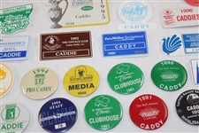 Thirty (30) 1980s/1990s Caddy Badges/Credentials - Palmer Caddy Royce Nielson Collection