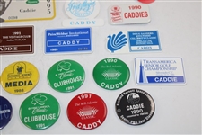 Thirty (30) 1980s/1990s Caddy Badges/Credentials - Palmer Caddy Royce Nielson Collection