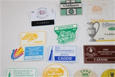 Thirty (30) 1980s/1990s Caddy Badges/Credentials - Palmer Caddy Royce Nielson Collection