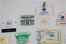 Thirty (30) 1980s/1990s Caddy Badges/Credentials - Palmer Caddy Royce Nielson Collection