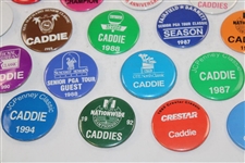 Thirty (30) 1980s/1990s Caddy Badges/Credentials - Palmer Caddy Royce Nielson Collection
