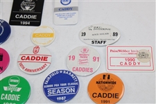 Thirty (30) 1980s/1990s Caddy Badges/Credentials - Palmer Caddy Royce Nielson Collection