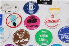 Thirty (30) 1980s/1990s Caddy Badges/Credentials - Palmer Caddy Royce Nielson Collection