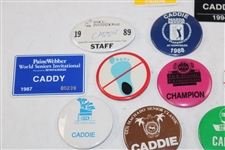 Thirty (30) 1980s/1990s Caddy Badges/Credentials - Palmer Caddy Royce Nielson Collection