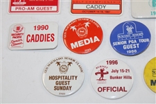 Thirty (30) 1980s/1990s Caddy Badges/Credentials - Palmer Caddy Royce Nielson Collection