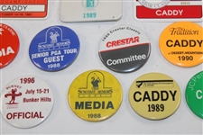 Thirty (30) 1980s/1990s Caddy Badges/Credentials - Palmer Caddy Royce Nielson Collection
