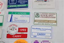 Thirty (30) 1980s/1990s Caddy Badges/Credentials - Palmer Caddy Royce Nielson Collection