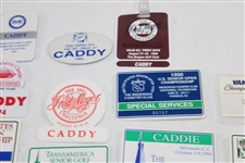 Thirty (30) 1980s/1990s Caddy Badges/Credentials - Palmer Caddy Royce Nielson Collection