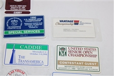 Thirty (30) 1980s/1990s Caddy Badges/Credentials - Palmer Caddy Royce Nielson Collection