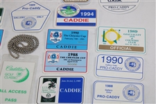 Thirty (30) 1980s/1990s Caddy Badges/Credentials - Palmer Caddy Royce Nielson Collection