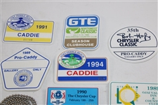 Thirty (30) 1980s/1990s Caddy Badges/Credentials - Palmer Caddy Royce Nielson Collection