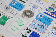 Thirty (30) 1980s/1990s Caddy Badges/Credentials - Palmer Caddy Royce Nielson Collection