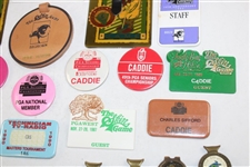Thirty (30) 1980s/1990s Caddy Badges/Credentials - Palmer Caddy Royce Nielson Collection