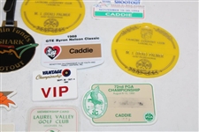 Nineteen (19) 1980s/1990s Caddy Badges/Credentials - Palmer Caddy Royce Nielson Collection