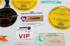 Nineteen (19) 1980s/1990s Caddy Badges/Credentials - Palmer Caddy Royce Nielson Collection