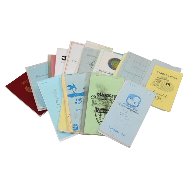 Twenty-One (21) 1980s/1990s Caddy Yardage/Green Books - Palmer Caddy Royce Nielson Collection