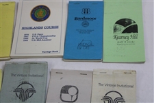 Twenty-One (21) 1980s/1990s Caddy Yardage/Green Books - Palmer Caddy Royce Nielson Collection