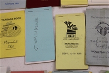 Twenty-One (21) 1980s/1990s Caddy Yardage/Green Books - Palmer Caddy Royce Nielson Collection