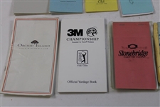 Twenty-One (21) 1980s/1990s Caddy Yardage/Green Books - Palmer Caddy Royce Nielson Collection