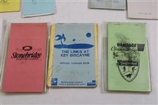 Twenty-One (21) 1980s/1990s Caddy Yardage/Green Books - Palmer Caddy Royce Nielson Collection