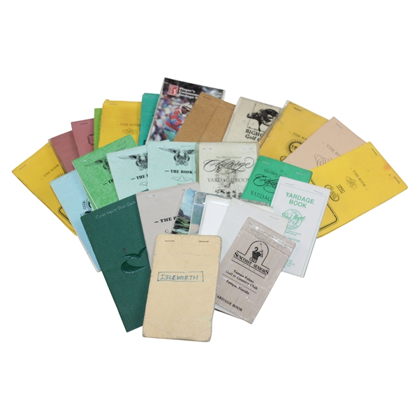 Thirty (30) 1980s/1990s Caddy Yardage/Green Books - Palmer Caddy Royce Nielson Collection