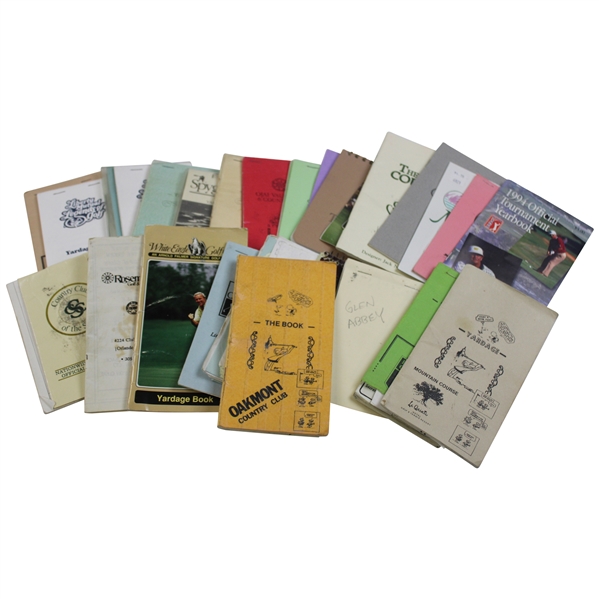 Thirty (30) 1980s/1990s Caddy Yardage/Green Books - Palmer Caddy Royce Nielson Collection