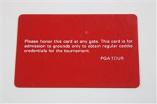 Arnold Palmer Signed 1987 PGA Tour Player Caddie ID Card - Nielson Collection