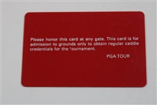 Arnold Palmer Signed 1989 PGA Tour Player Caddie ID Card - Nielson Collection