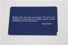 Arnold Palmer Signed 1990 PGA Tour Player Caddie ID Card - Nielson Collection