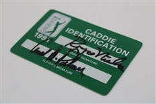 Arnold Palmer Signed 1991 PGA Tour Player Caddie ID Card - Nielson Collection