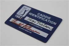 Arnold Palmer Signed 1992 PGA Tour Player Caddie ID Card - Nielson Collection