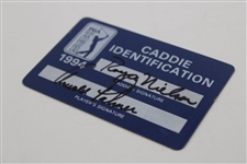 Arnold Palmer Signed 1994 PGA Tour Player Caddie ID Card - Nielson Collection