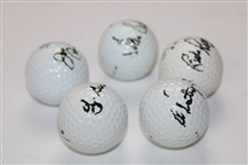Joe Pesci, Yogi Berra, Whitey Ford, Rick Barry, & Ian Baker-Finch Signed Golf Balls JSA ALOA