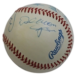 MLB/NFL Hall of Famers Sayers, Robinson, Bench, Ford & others Signed Rawlings Baseball JSA ALOA