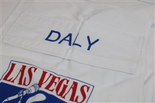 John Daly Signed Las Vegas Inv. Caddy Bib w/1991 PGA Visors & Guide w/Personal Logo Ball JSA ALOA