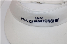 John Daly Signed Las Vegas Inv. Caddy Bib w/1991 PGA Visors & Guide w/Personal Logo Ball JSA ALOA