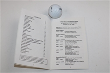 John Daly Signed Las Vegas Inv. Caddy Bib w/1991 PGA Visors & Guide w/Personal Logo Ball JSA ALOA