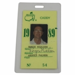 Arnold Palmer's 1989 Masters Tournament Caddy Badge #54 - Royce Nielson Collection