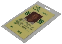 Arnold Palmer's 1990 Masters Tournament Caddy Badge #58 - Royce Nielson Collection