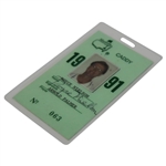 Arnold Palmer's 1991 Masters Tournament Caddy Badge #63 - Royce Nielson Collection
