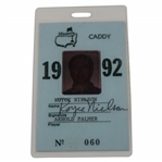 Arnold Palmer's 1992 Masters Tournament Caddy Badge #60 - Royce Nielson Collection