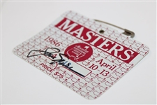 Jack Nicklaus Signed 1986 Masters Tournament SERIES Badge #A248 JSA ALOA