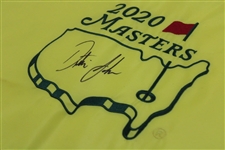 Dustin Johnson Signed 2020 Masters Tournament Embroidered Flag JSA ALOA