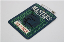 Fred Couples Signed 1992 Masters Tournament Series Badge #X17322 JSA ALOA