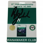 Phil Mickelson Signed 2005 PGA Championship At Baltusrol Badge #3305 JSA ALOA