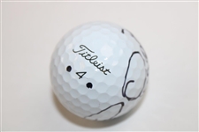 Bernhard Langer Signed Titleist 4 Logo Golf Ball JSA ALOA