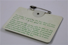 Gary Player Signed 1978 Masters Tournament SERIES Badge #14009 JSA ALOA