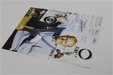 Jack Nicklaus Signed Photo Posing w/Clubs Leaning On CBS Camera JSA ALOA
